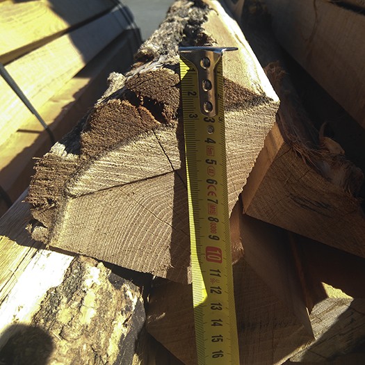 Estaca de madera de acacia con punta