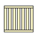 Puerta de madera de la valla Ulm 90x100 cm