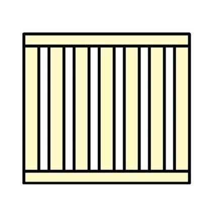 Puerta de madera de la valla Ulm 90x100 cm