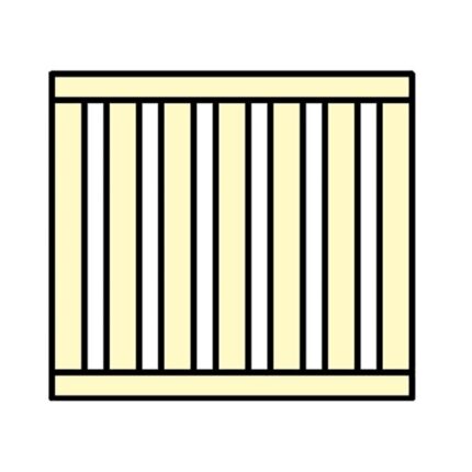 Puerta de madera de la valla Ulm 90x100 cm