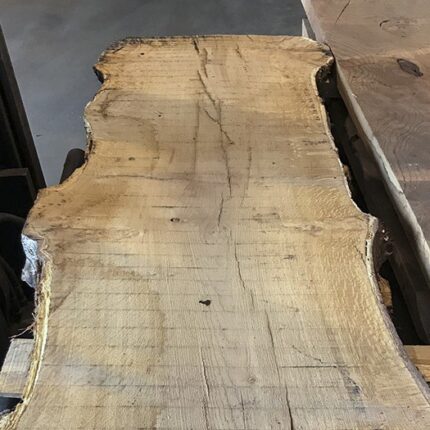 Tablón sin cantear de olmo - tapa de mesa encimera de madera - tronco de olmo - rodaja de madera - madera con corteza 350