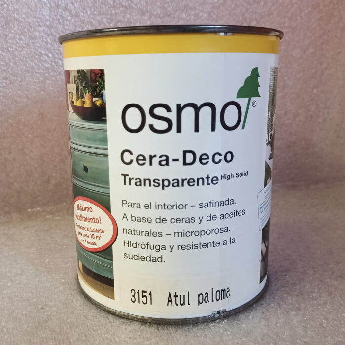 Cera deco Osmo transparente 750ml color gris azulado