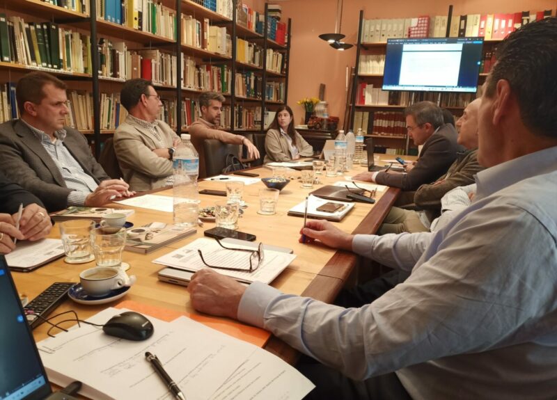 La junta directiva de la Asociación Española del Comercio e Industria de la Madera (AEIM) en una reunión ordinaria