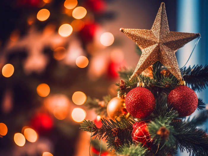 Árbol de navidad decorado para estos días tan especiales