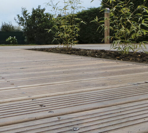 Deck madera roble tarima exterior oak wood solid flooring outdoor 0