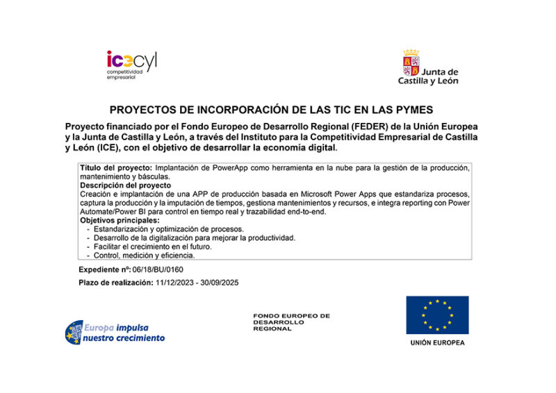 Subvención FEDER para el desarrollo de la economía digital